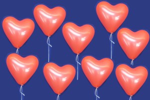 Herzluftballons, Dekoration Hochzeit und Liebe