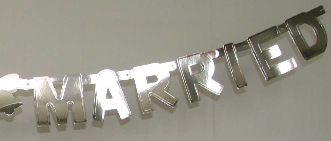 Just Married Silber Folie TeilF