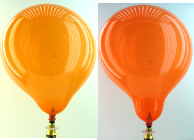 Falsch aufgeblasener Luftballon