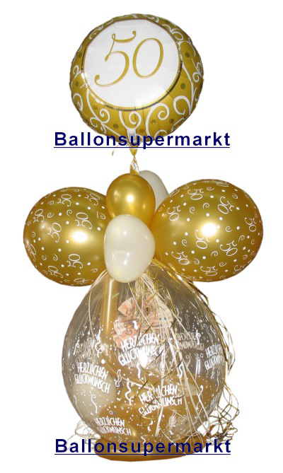 Hochzeitsgeschenk Goldene Hochzeit Geschenkballons