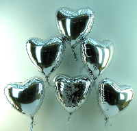 Silberne Herzen Bouquet + Hitched