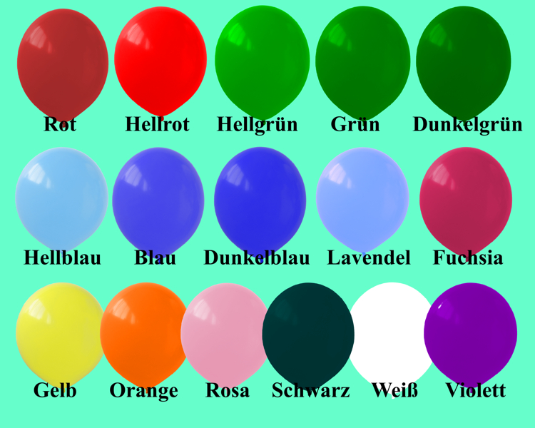 Farben 40 cm Luftballons