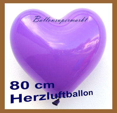 Herzluftballon 80 cm Lila