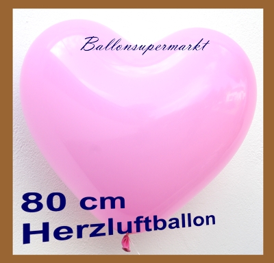 Herzluftballon 80 cm Rosa