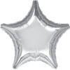 Luftballon aus Folie, Stern, Silber