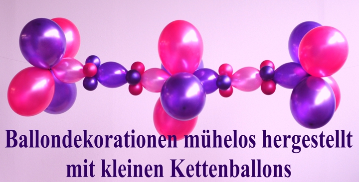 Luftballons Deko Kettenballons