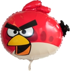 Angry Bird Luftballon aus Folie, rot