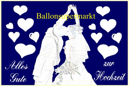 Hochzeits-Ballonflugkarte, Glückwünsche zur Hochzeit mit Hochzeitspaar