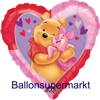 Folienballon Puuh Br und Ferkel Herz