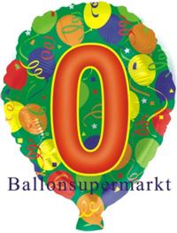 Zahlen-Luftballon Kindergeburtstag, Zahl 0