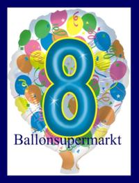 Zahlen-Luftballon Kindergeburtstag, Zahl 8