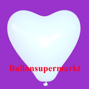Herzluftballon, 40 cm, Weiß