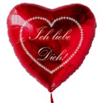 Herzluftballon Folie, Love