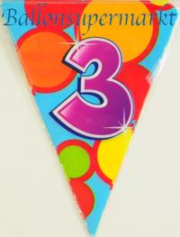 Zahlen Wimpelkette, Zahl 3