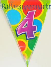 Zahlen Wimpelkette, Zahl 4