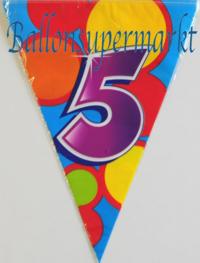 Zahlen Wimpelkette, Zahl 5