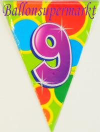 Zahlen Wimpelkette, Zahl 9